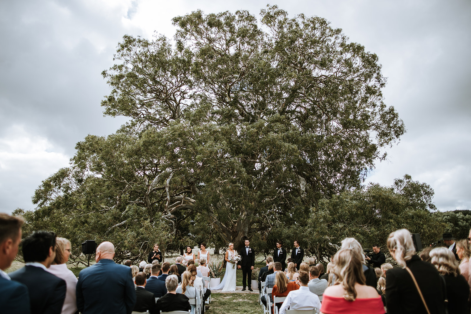 Sarah & Tom farm barn wedding ceremony Geelong